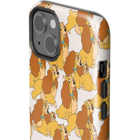 Disney Lady & The Tramp Lady Pattern iPhone 15 Impact Case